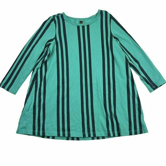 Tea Collection Green Striped Dress - Picture 1 of 7